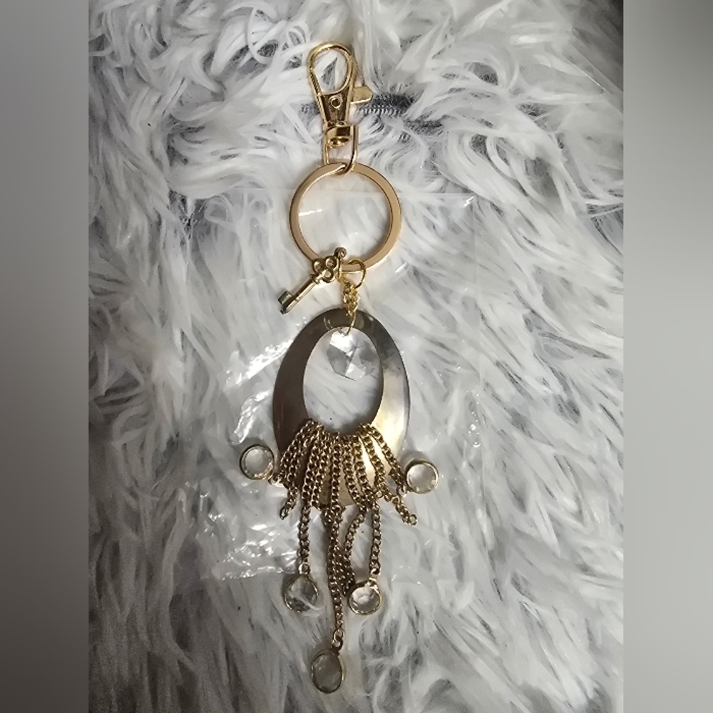 Elegant Gold and Silver Keychain bag charm Accessory
